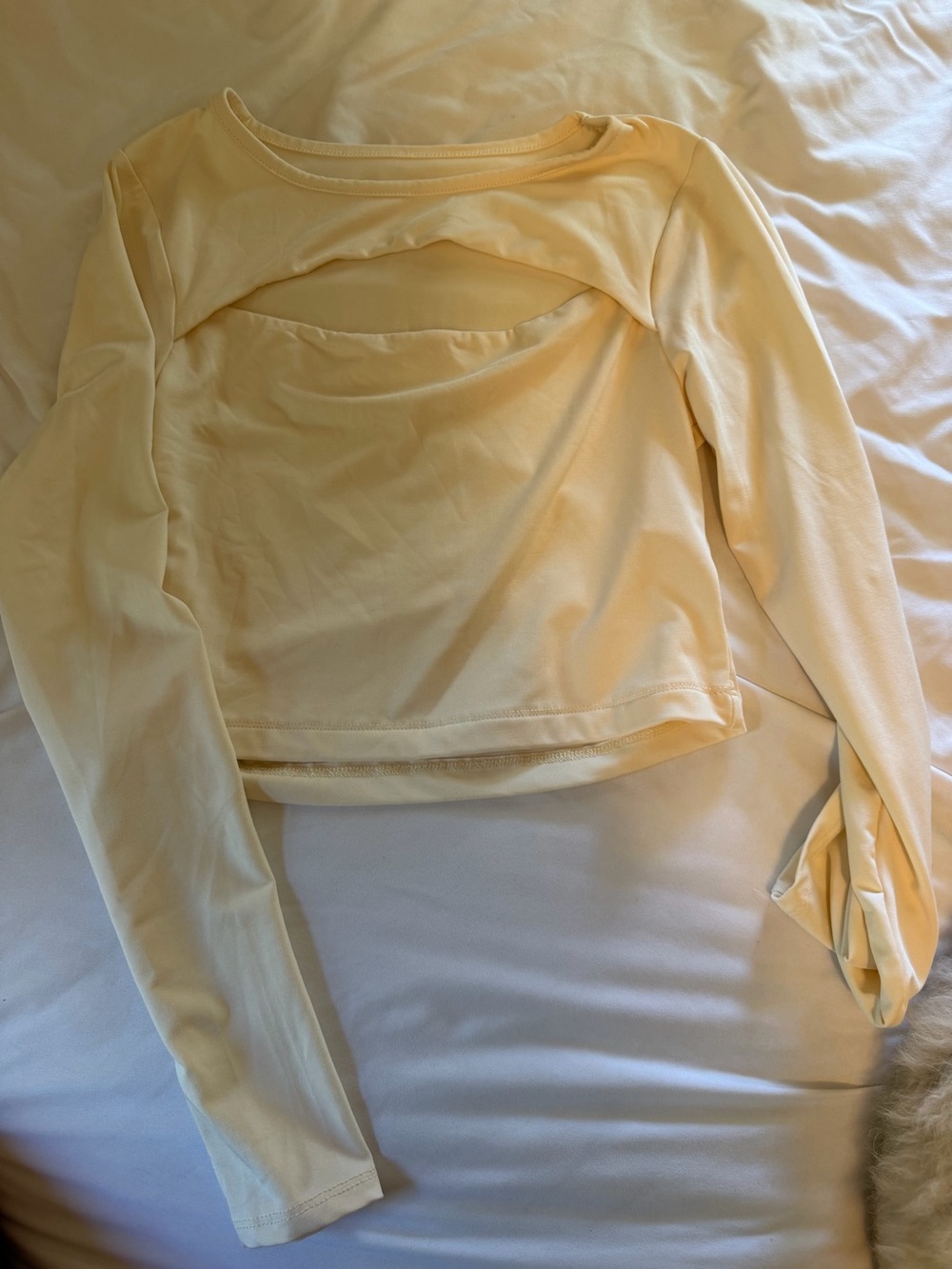 Cream Long Sleeve Top